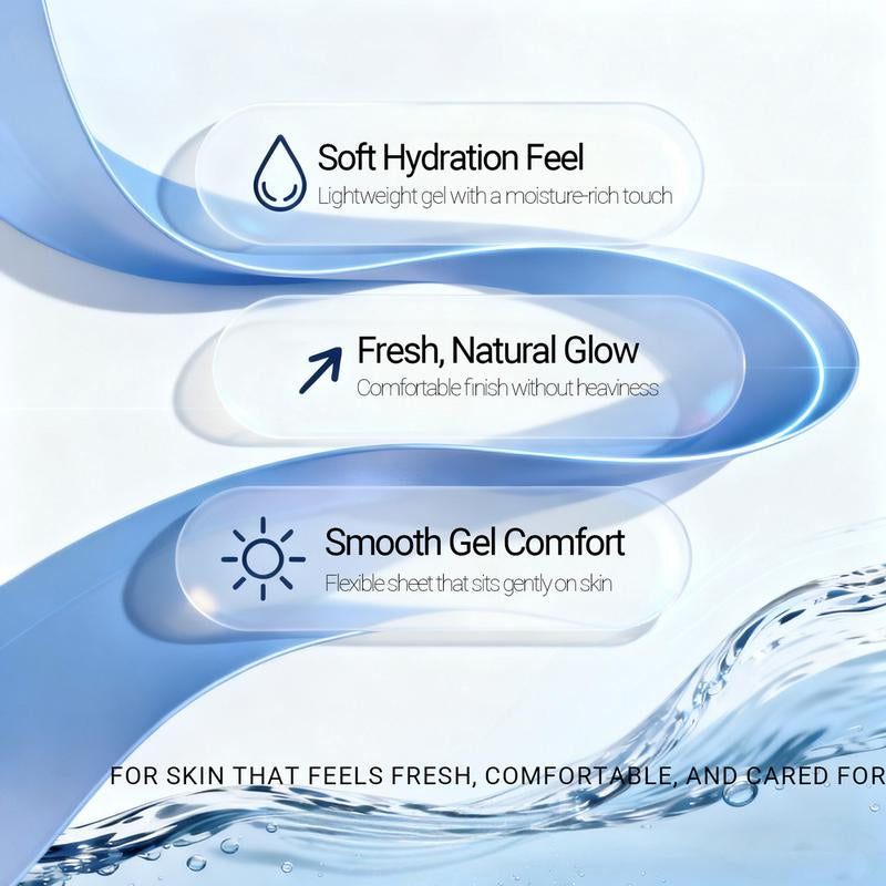 [OGASABU] White-To-Clear Cooling Gel Sheet (5 Pcs) Visual Absorbing Care · Skin-Refreshing Treatment