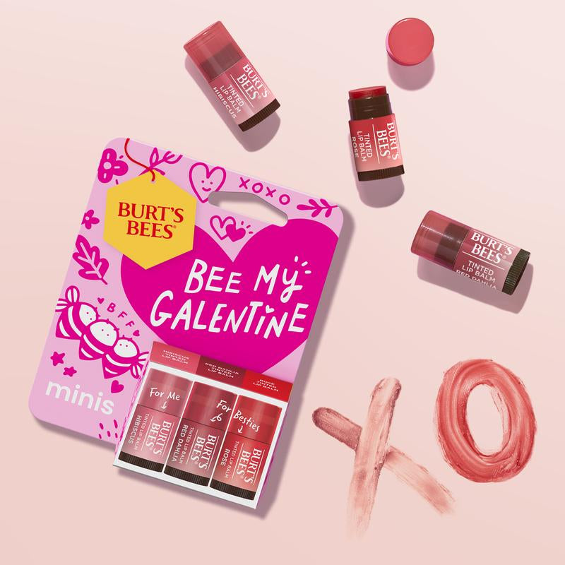 Burt'S Bees Bee My Galentine Mini Tinted Lip Balm 3 Pack